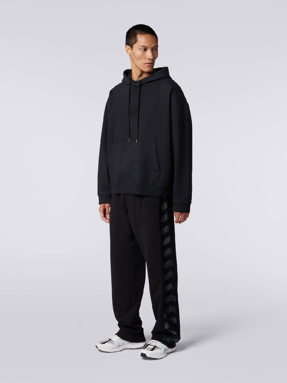 Missoni Felpa in cotone con cappuccio e logo Lightning offer