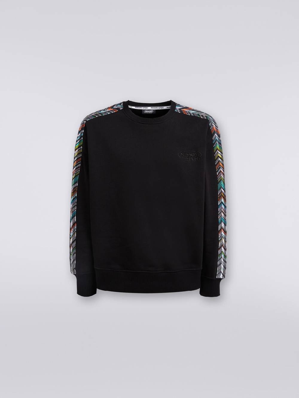 Missoni Felpa girocollo in cotone con dettagli in maglia zig zag Nuovi prodotti