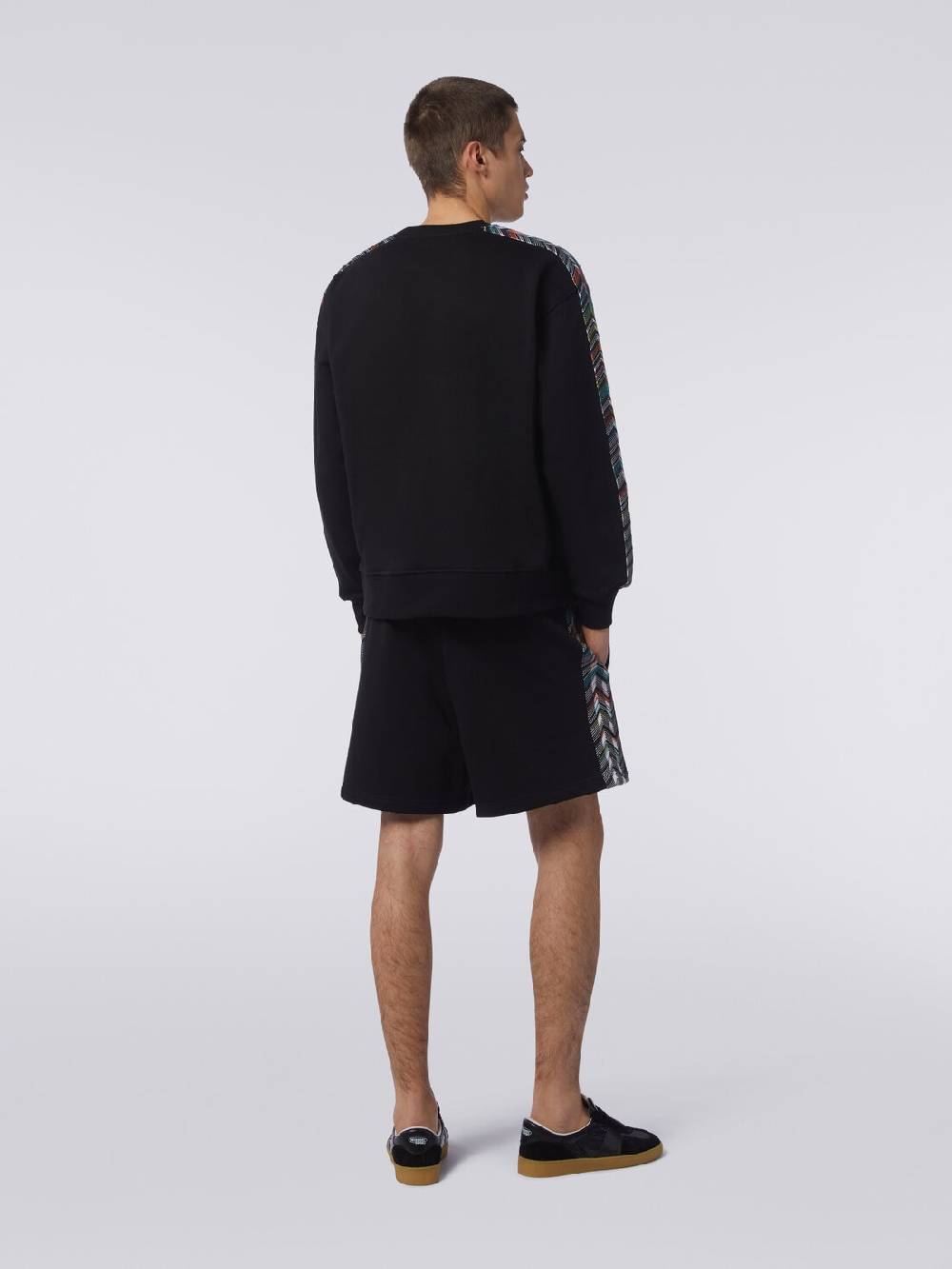 Missoni Felpa girocollo in cotone con dettagli in maglia zig zag Nuovi prodotti