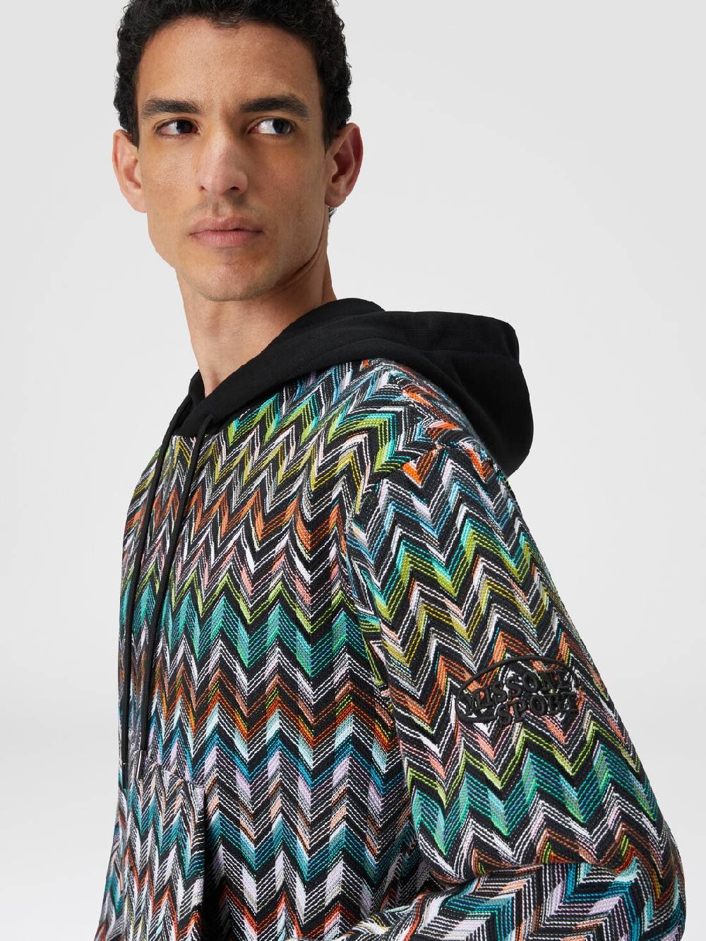Missoni Felpa con cappuccio in maglia zig zag Liquidazione