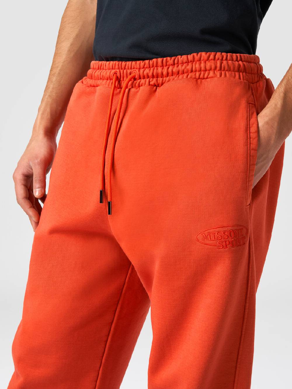 Missoni Pantaloni in felpa di cotone con logo Offerte giornaliere