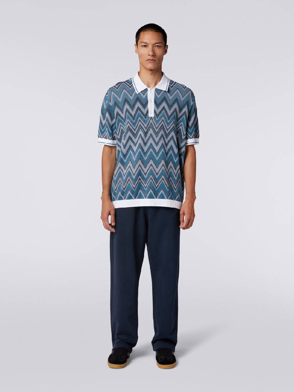 Missoni Pantaloni in felpa di cotone con logo Offerte speciali