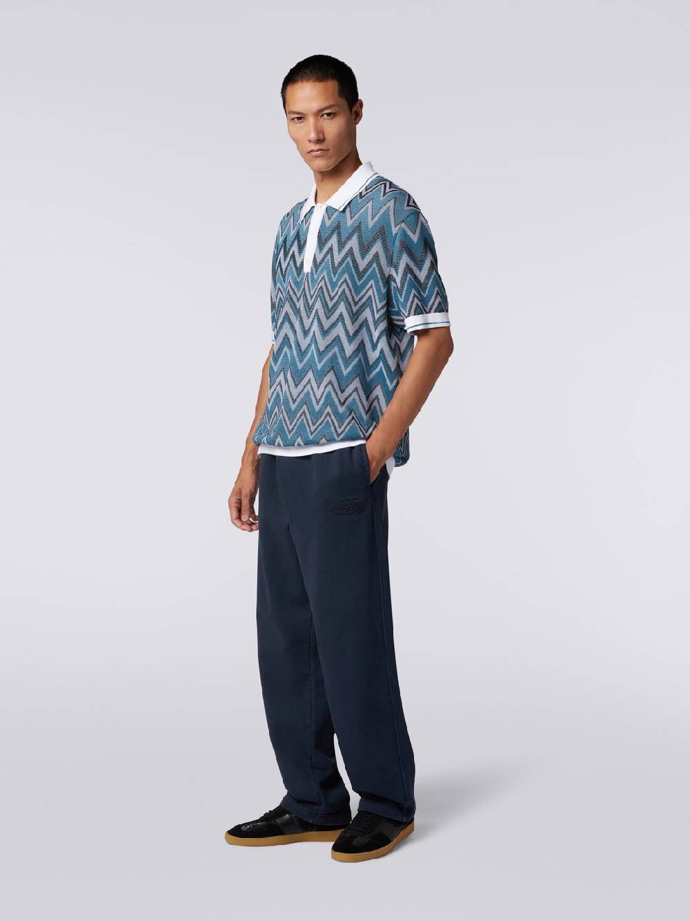 Missoni Pantaloni in felpa di cotone con logo Offerte speciali