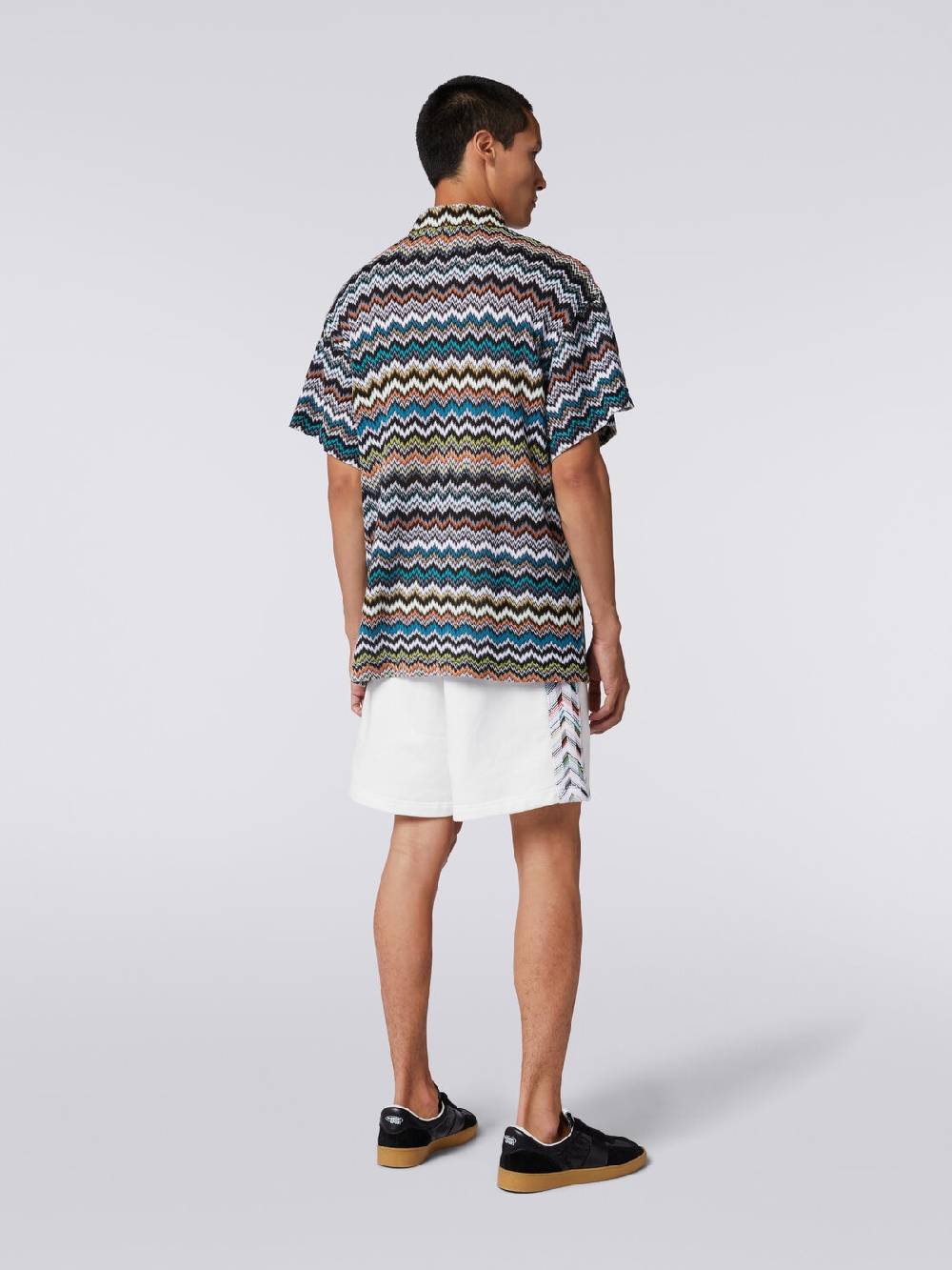 Missoni Polo in maglia di viscosa e cotone zig zag Offerta settimanale