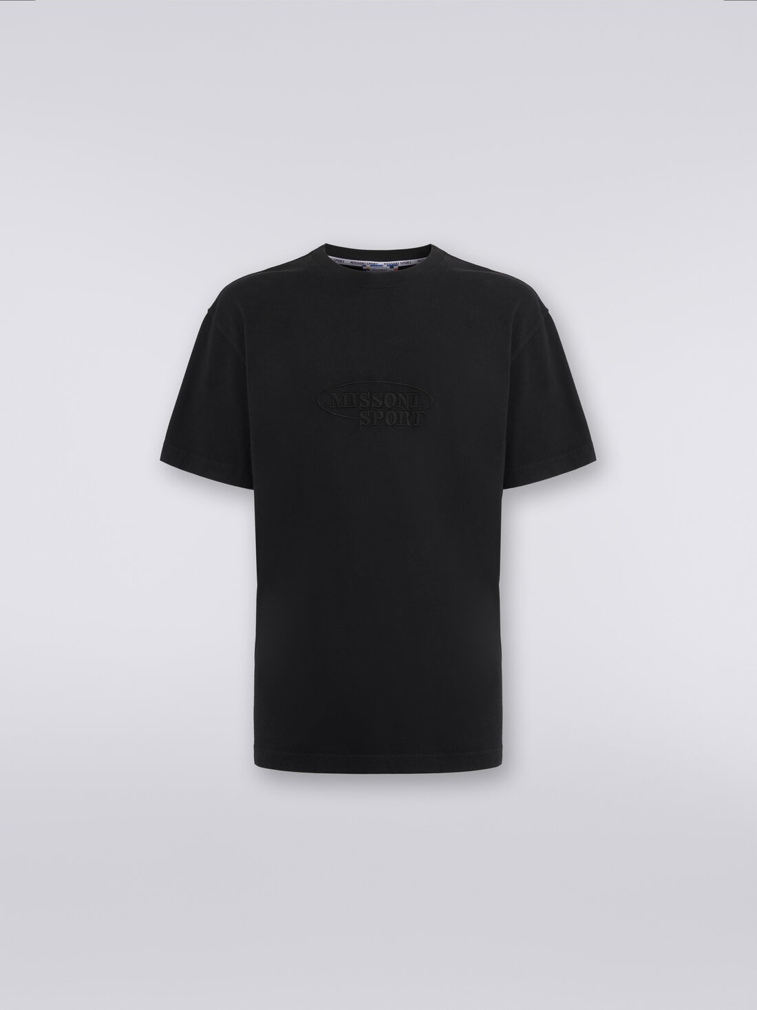Missoni T-shirt girocollo in cotone con logo Ritorno libero