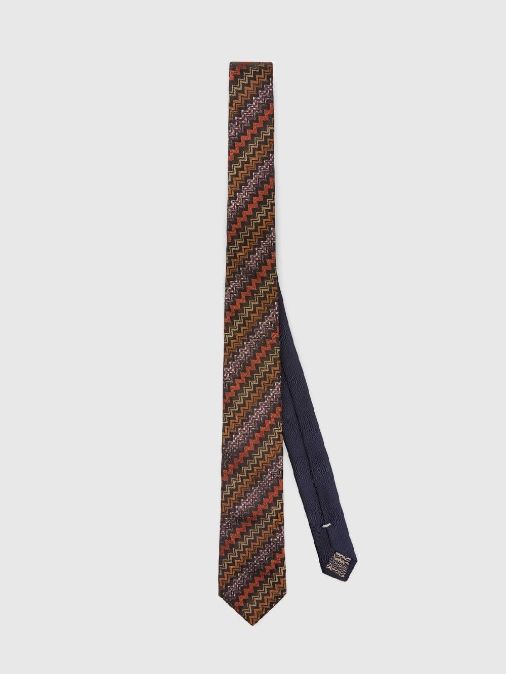 Missoni Cravatta in seta con motivo zig zag Fino al 50% di sconto