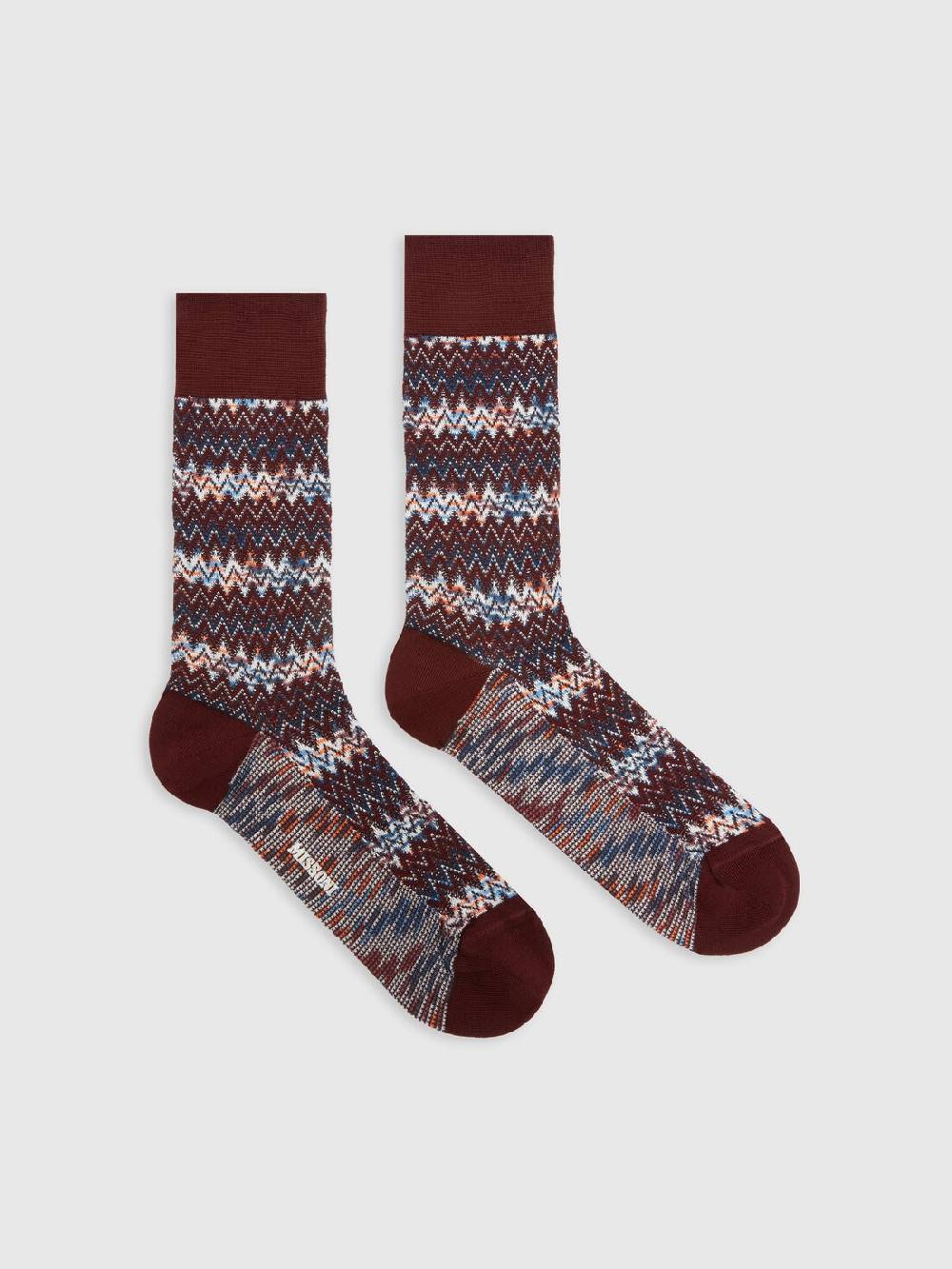 Missoni Calzini corti in misto cotone chevron Fino al 60% di sconto