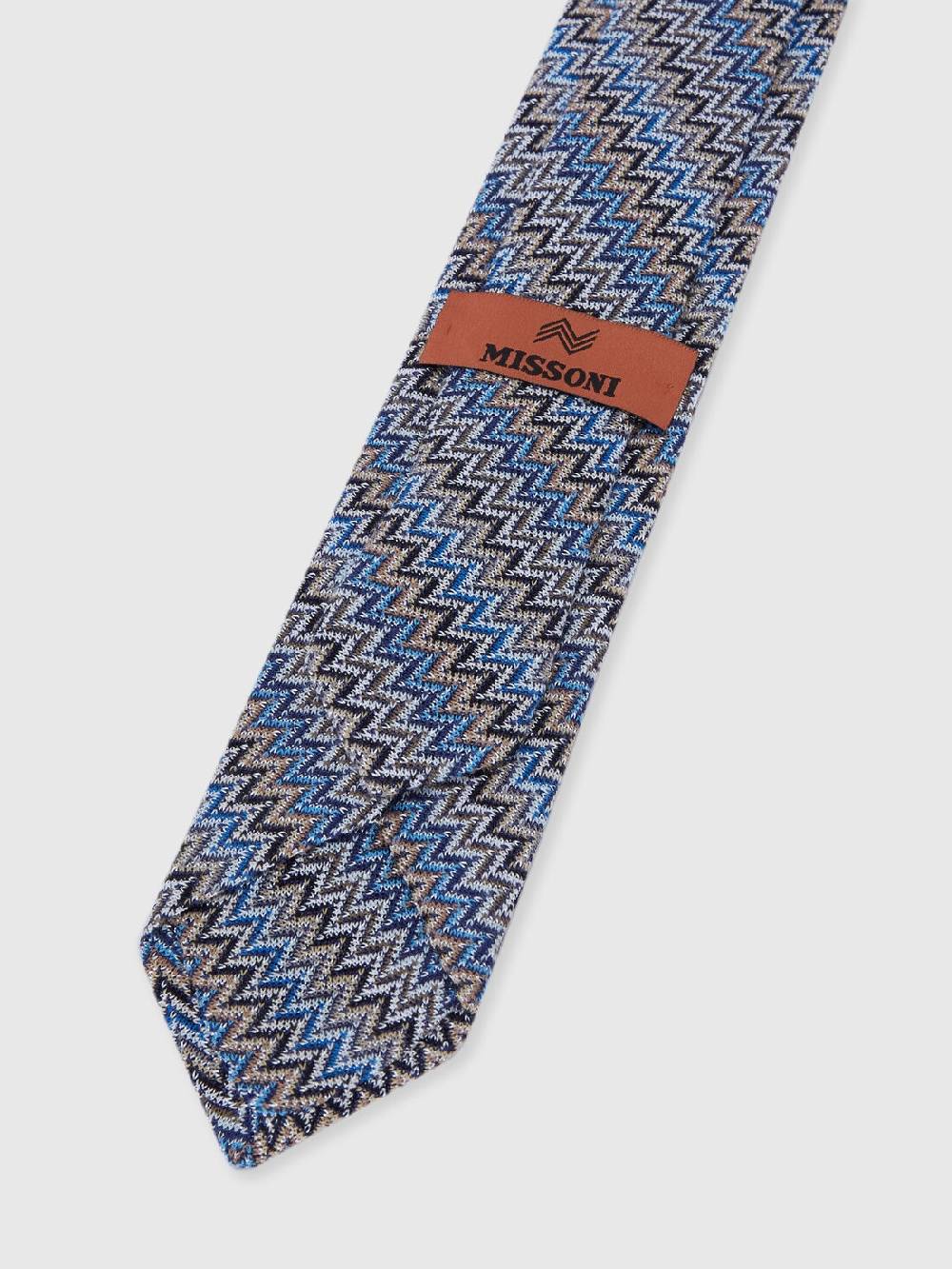 Missoni Cravatta in viscosa e cotone zig zag Sostegno trimestrale