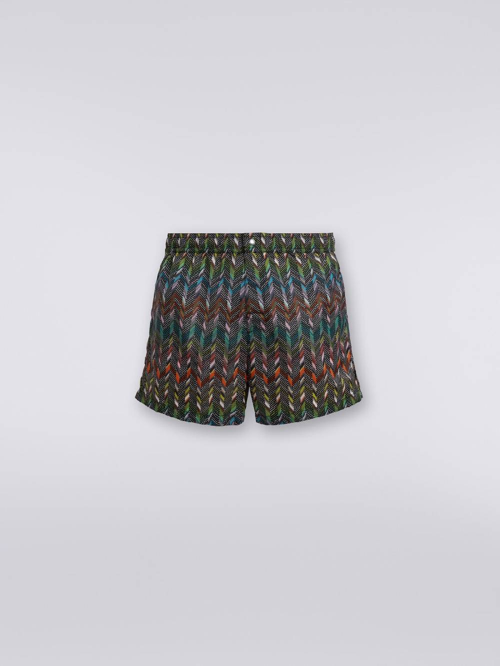 Missoni Boxer mare in nylon stampato con logo Italia