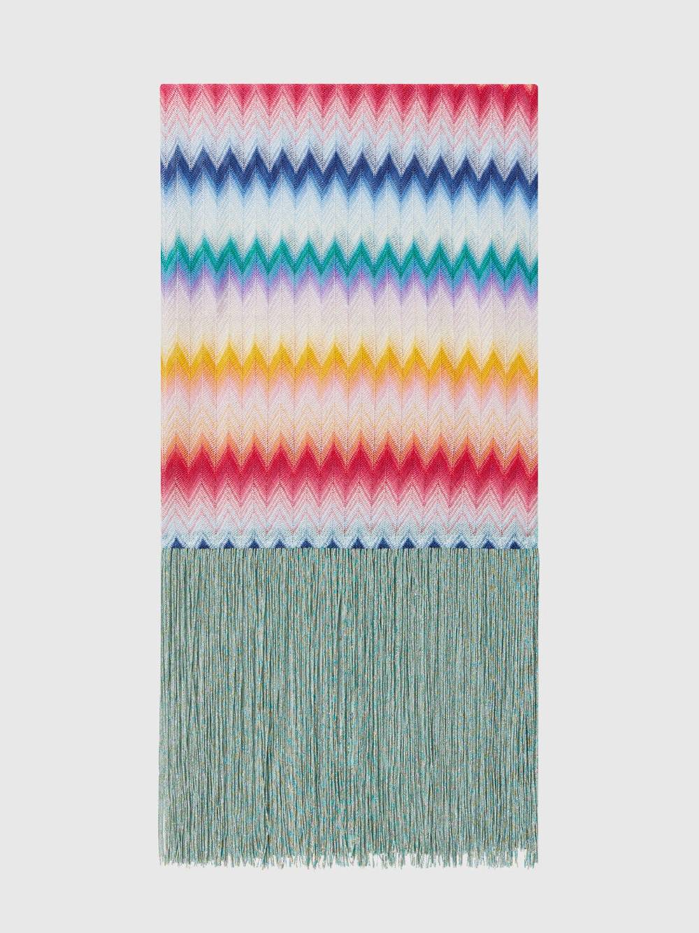 Missoni Stola in viscosa chevron con lamé