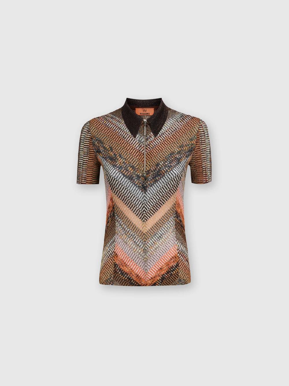 Missoni Polo in maglia lamé a maniche corte Acquista Ora