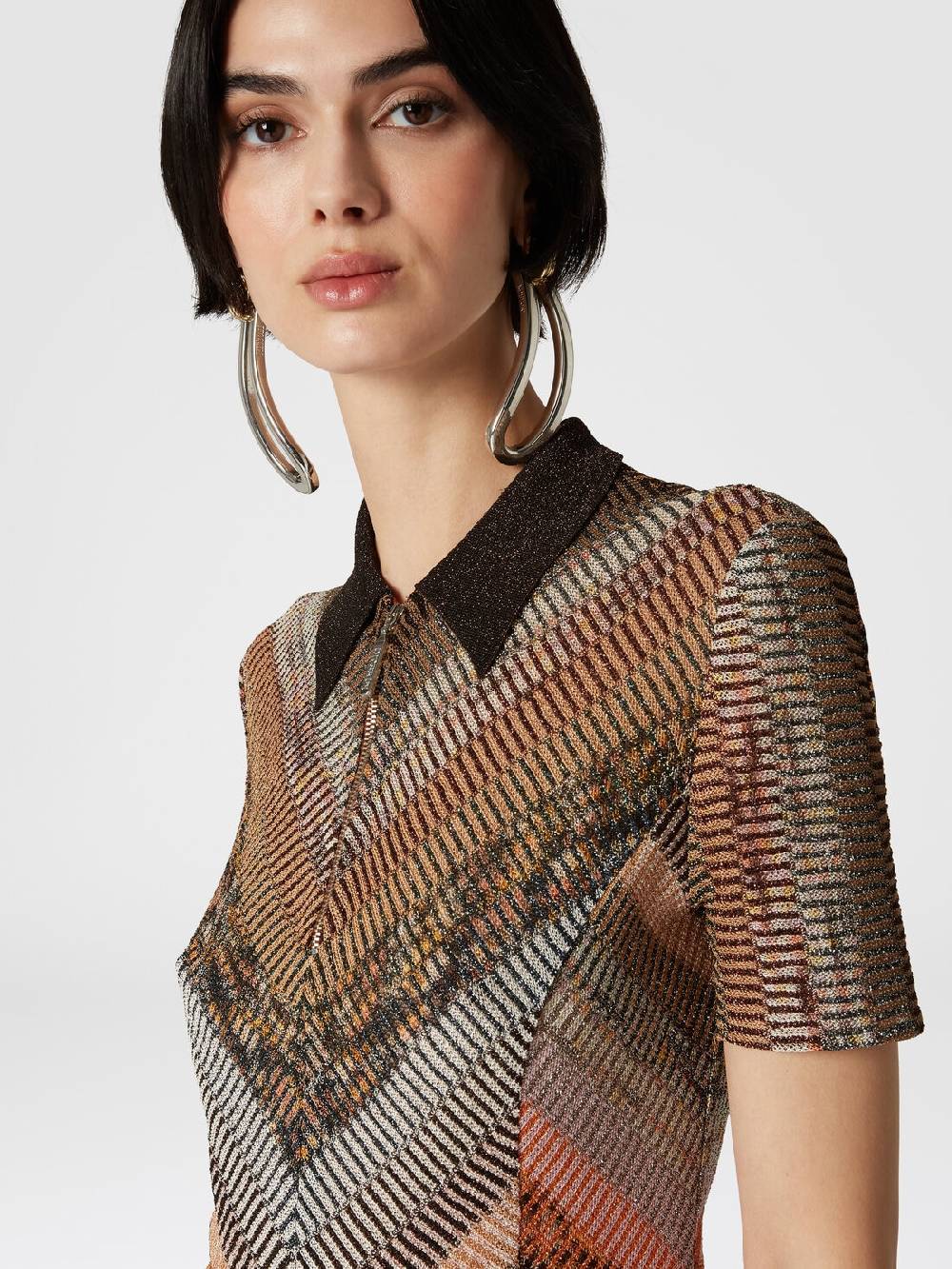 Missoni Polo in maglia lamé a maniche corte Acquista Ora