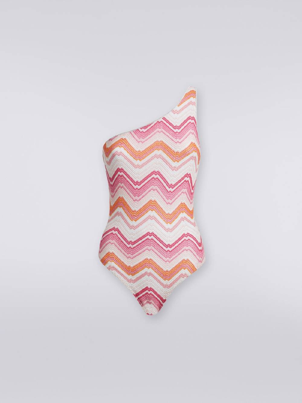 Missoni Costume intero monospalla in crochet chevron con lurex Consegna Veloce