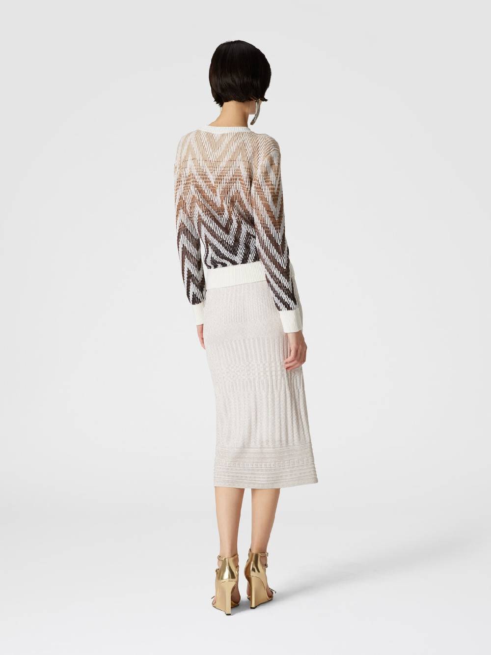 Missoni Gonna midi in viscosa lamé multilavorazione Affare Del Giorno