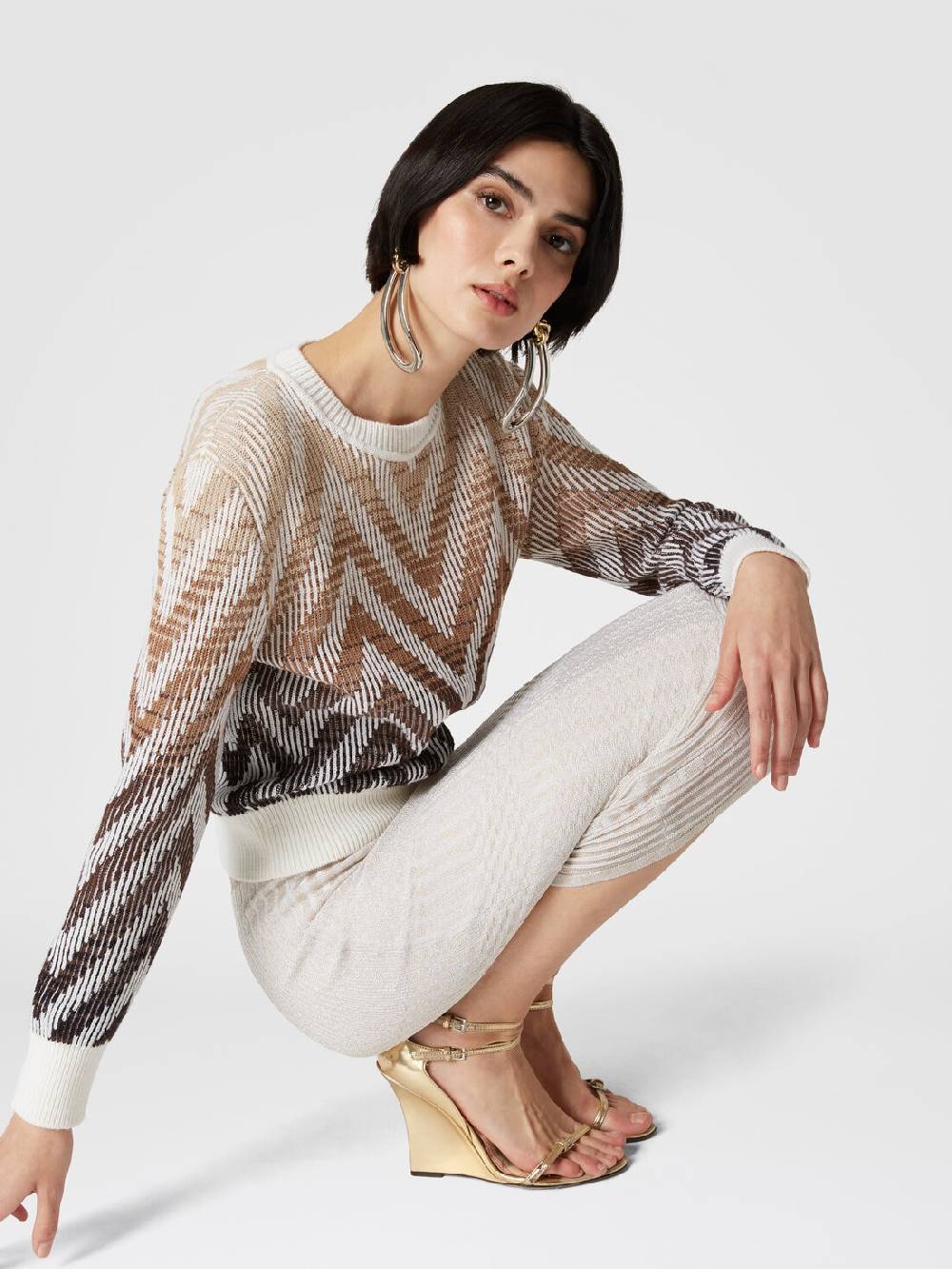 Missoni Gonna midi in viscosa lamé multilavorazione Affare Del Giorno