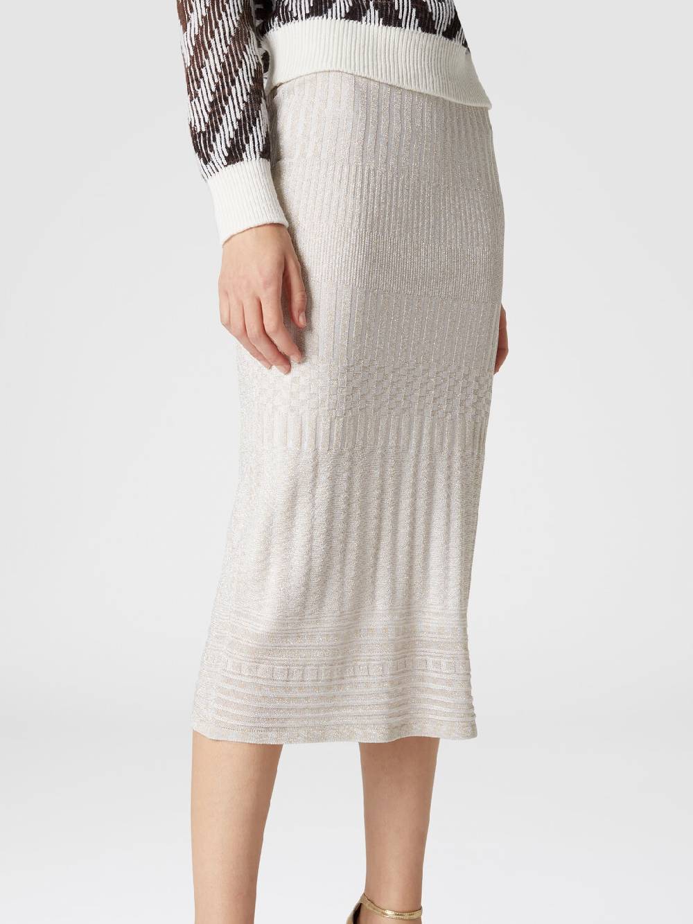 Missoni Gonna midi in viscosa lamé multilavorazione Affare Del Giorno