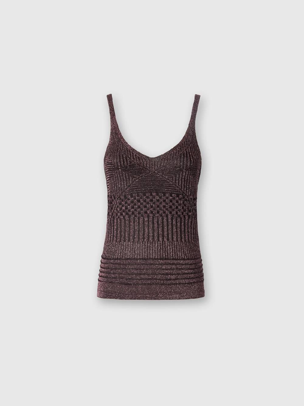 Missoni Canottiera in viscosa multilavorazione lamé Prezzo Ridotto