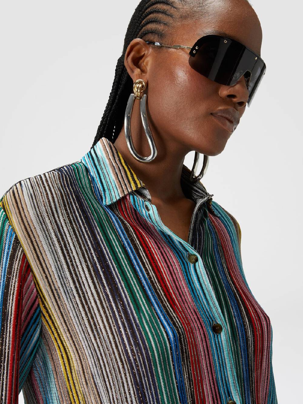 Missoni Camicia in maglia a costine fiammata lamé Sottocosto
