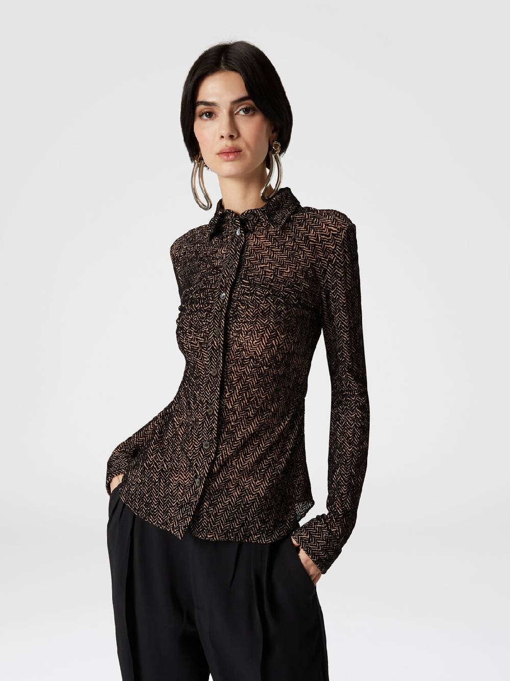 Missoni Camicia in tulle zig zag con arricciatura Convenienza