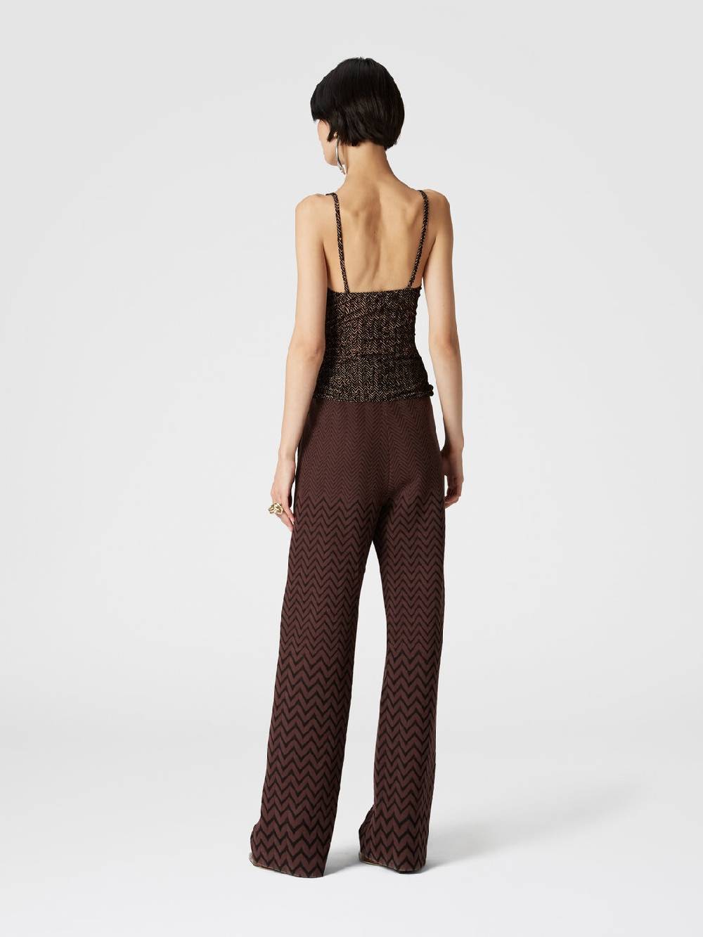 Missoni Canottiera in tulle zig zag con arricciatura Presa