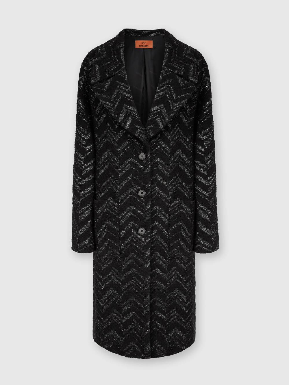 Missoni Cappotto in maglia bouclé con chevron lamé Sconto