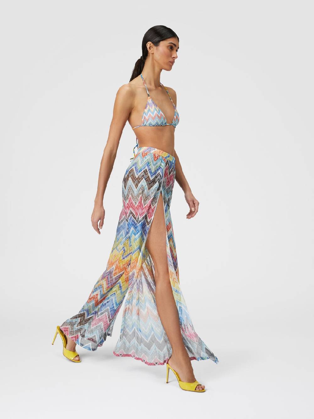 Missoni Pantapalazzo con stampa zig zag e lurex Online
