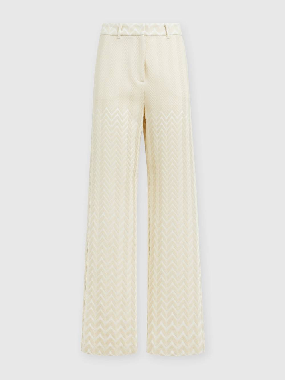 Missoni Pantaloni classici in cotone e viscosa zig zag Offerte