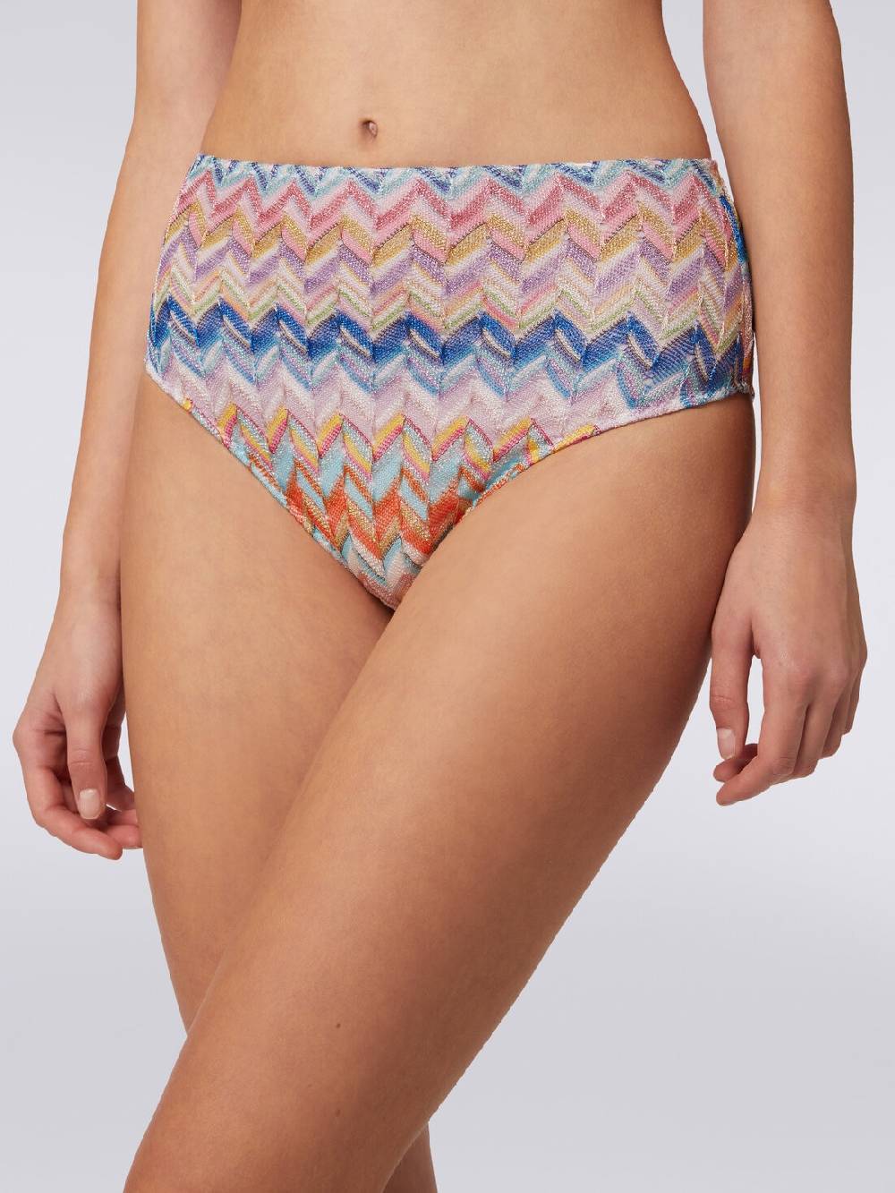 Missoni Bikini in viscosa e lurex con top torchon e slip alto Vendita Economica