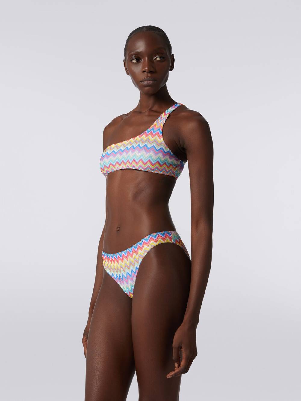 Missoni Bikini monospalla con stampa zig zag In Saldo