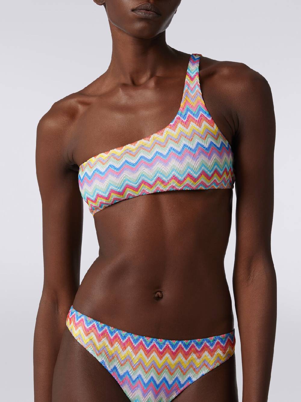 Missoni Bikini monospalla con stampa zig zag In Saldo