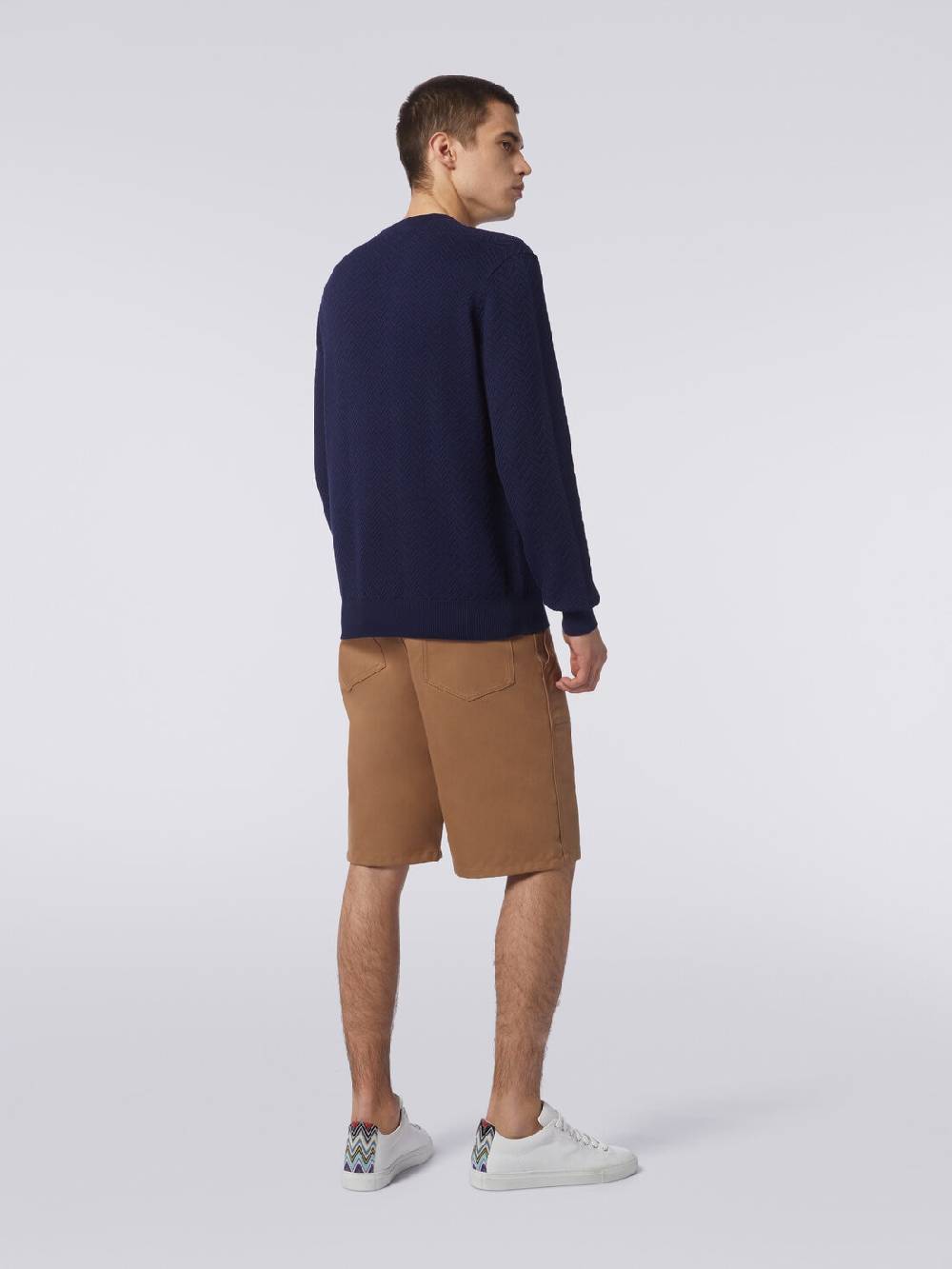 Missoni Pullover girocollo in cotone chevron Sconto di tempo limitato