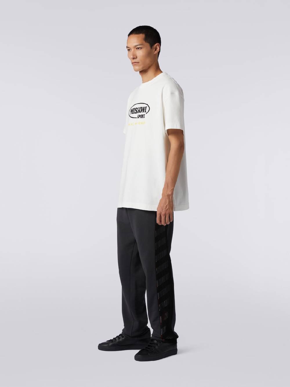 Missoni Pantaloni sportivi in cotone con inserto in maglia in collaborazione con Mike Maignan Negozio online di fabbrica