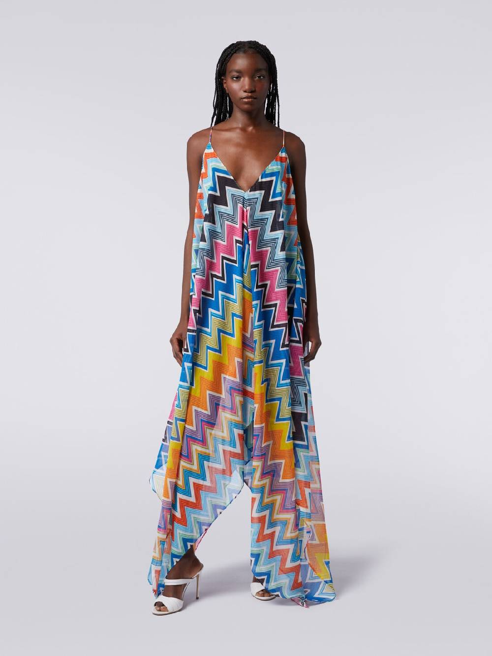Missoni Copricostume lungo taglio foulard in cotone e seta stampato Comprare a buon mercato