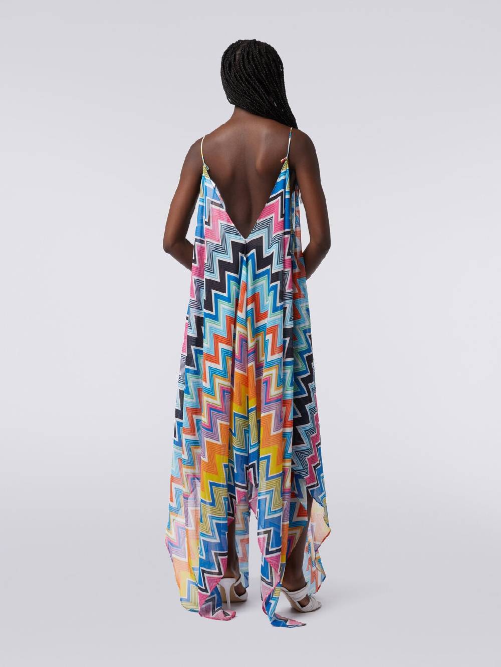 Missoni Copricostume lungo taglio foulard in cotone e seta stampato Comprare a buon mercato
