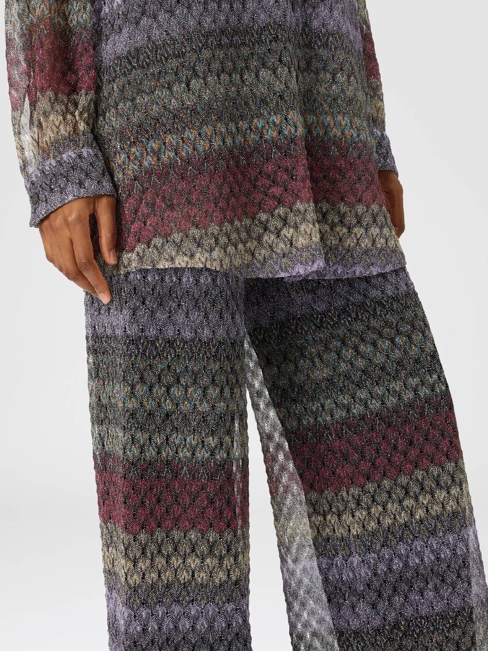 Missoni Pantapalazzo con motivo pizzo lamé Vendite stagionali