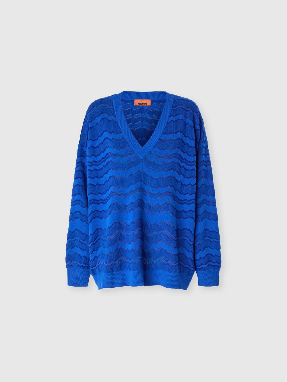 Missoni Pullover con scollatura a V e zig zag tono su tono Offerta natalizia