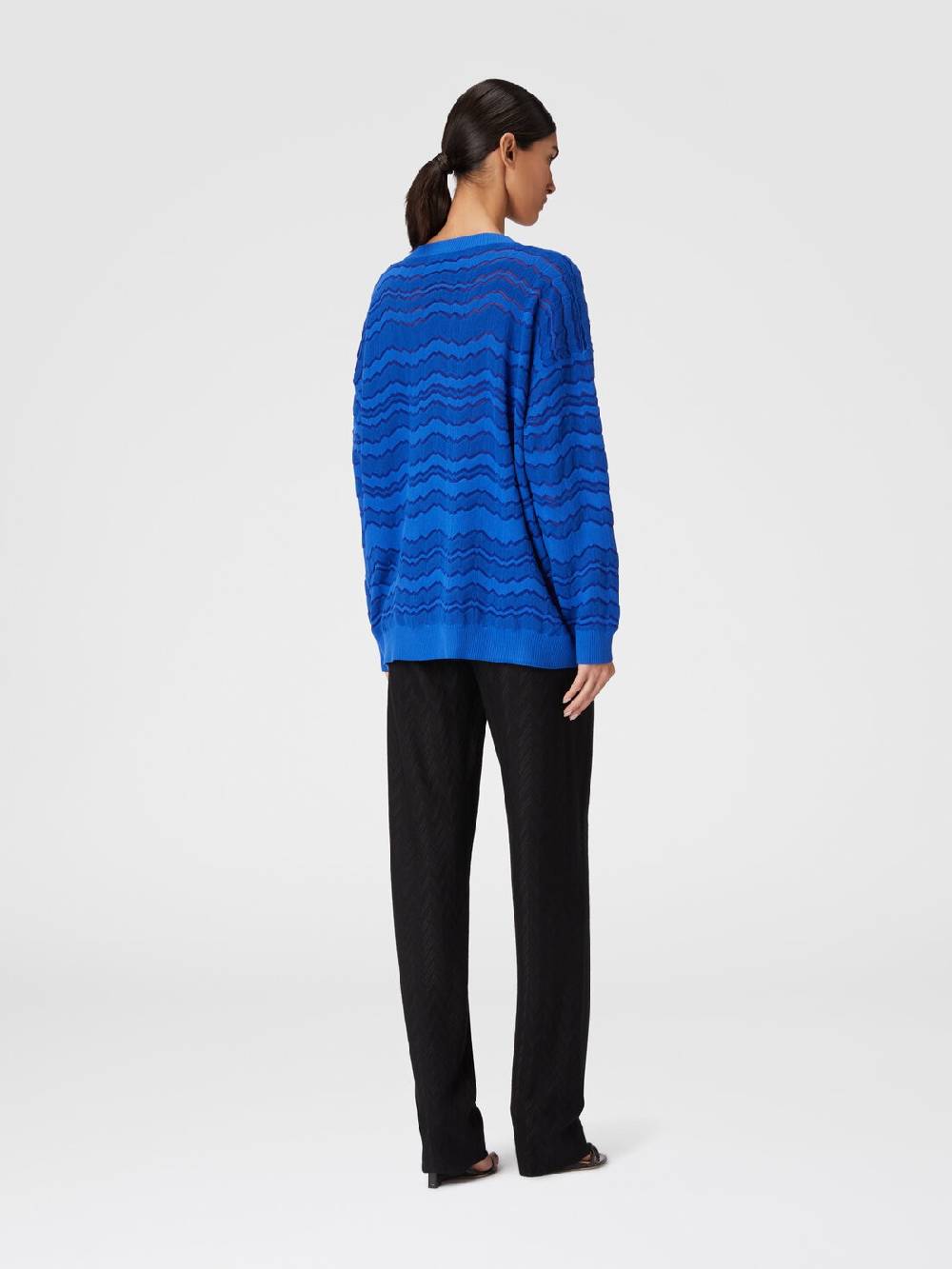 Missoni Pullover con scollatura a V e zig zag tono su tono Offerta natalizia
