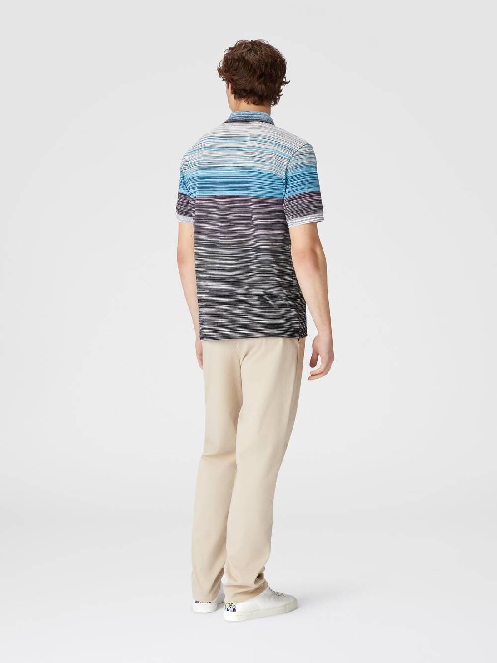 Missoni Polo in piquet di cotone fiammato Offerta Pasqua
