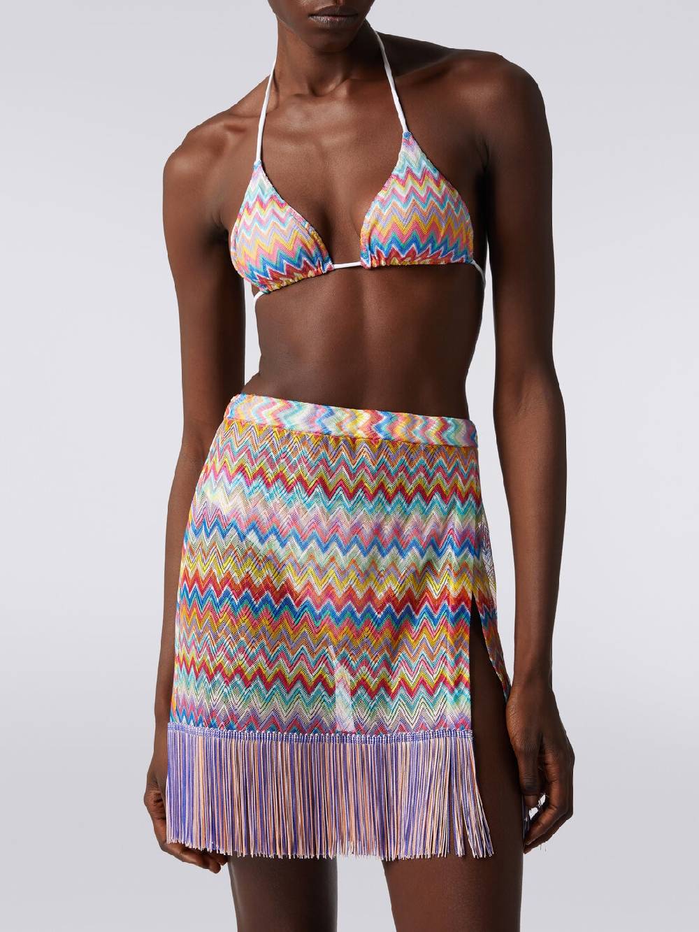 Missoni Minigonna copricostume a portafoglio con frange Offerta Giorno del Papà