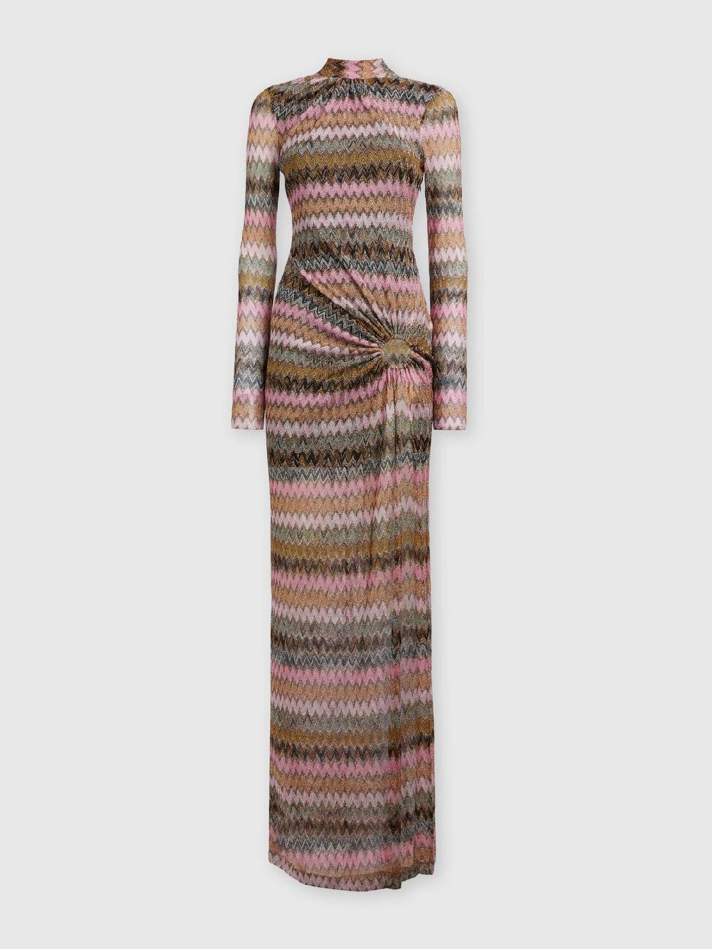 Missoni Abito lungo in viscosa chevron e lurex con dettaglio cut out Offerta Anniversario