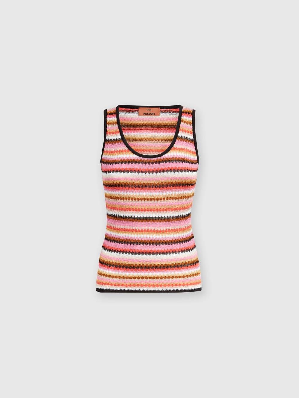 Missoni Canottiera rigata in cotone e viscosa Latest fashion