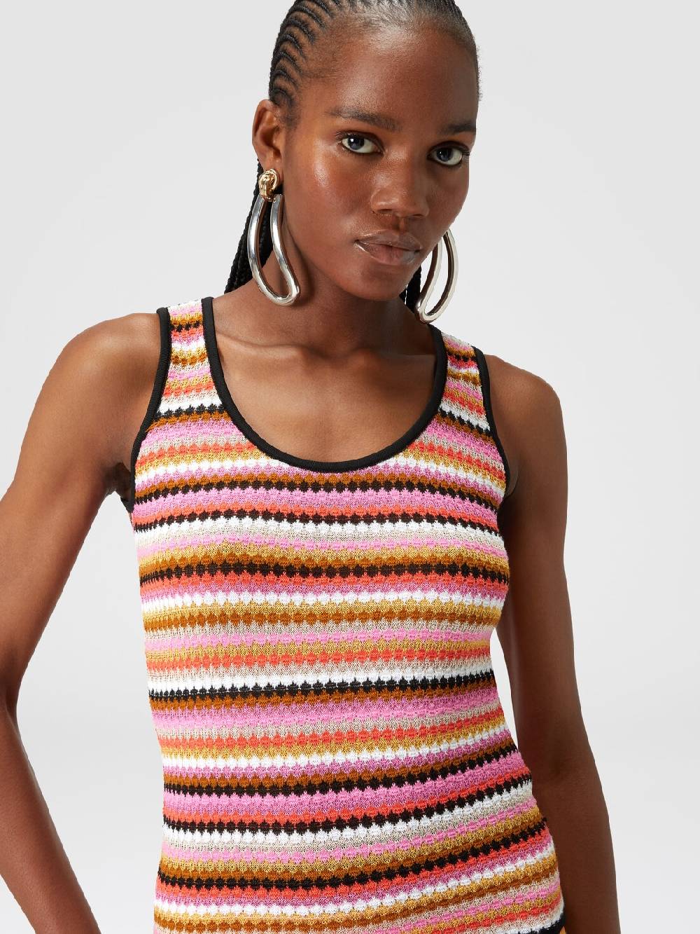 Missoni Canottiera rigata in cotone e viscosa Latest fashion