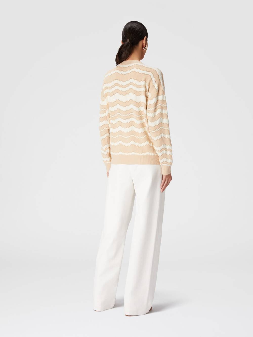 Missoni Pullover girocollo con zig zag tono su tono Grandi sconti