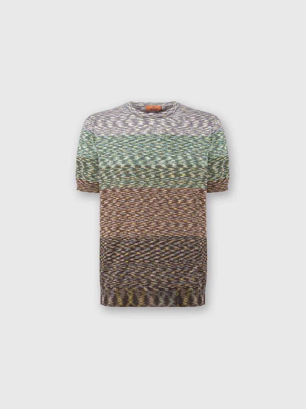 Missoni T-shirt girocollo in cotone fiammato dégradé Nuovi prodotti