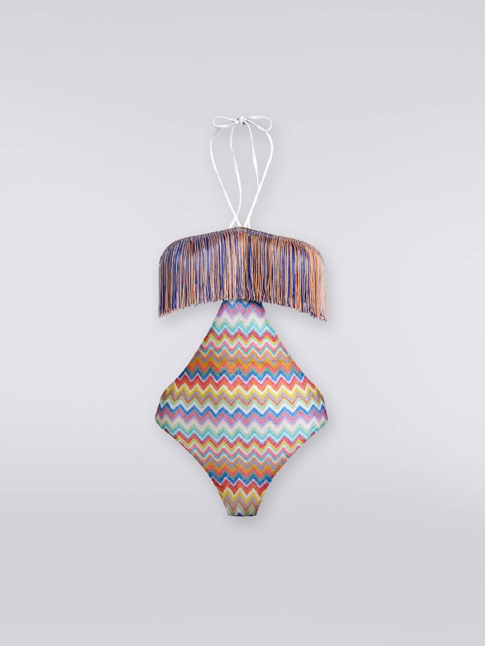 Missoni Costume intero con stampa zig zag e frange Super Saving Price