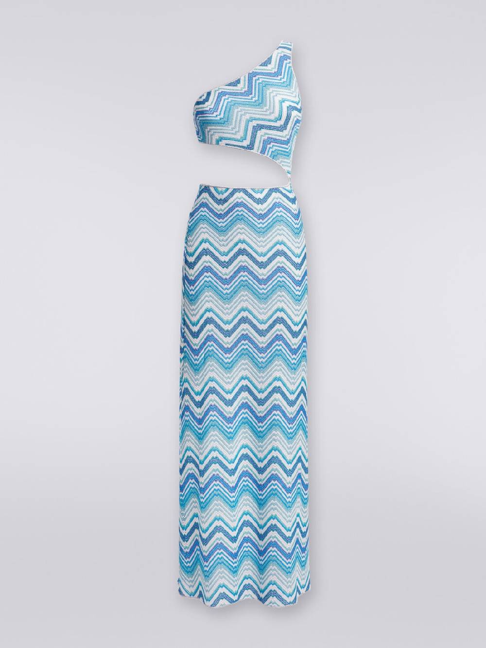 Missoni Copricostume lungo in crochet chevron con taglio cut out e lurex Offerta settimanale