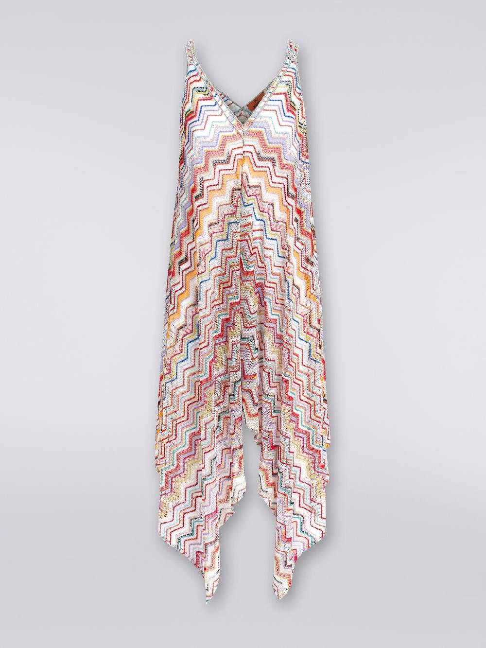 Missoni Copricostume lungo in crochet zig zag con lurex Rilascio limitato