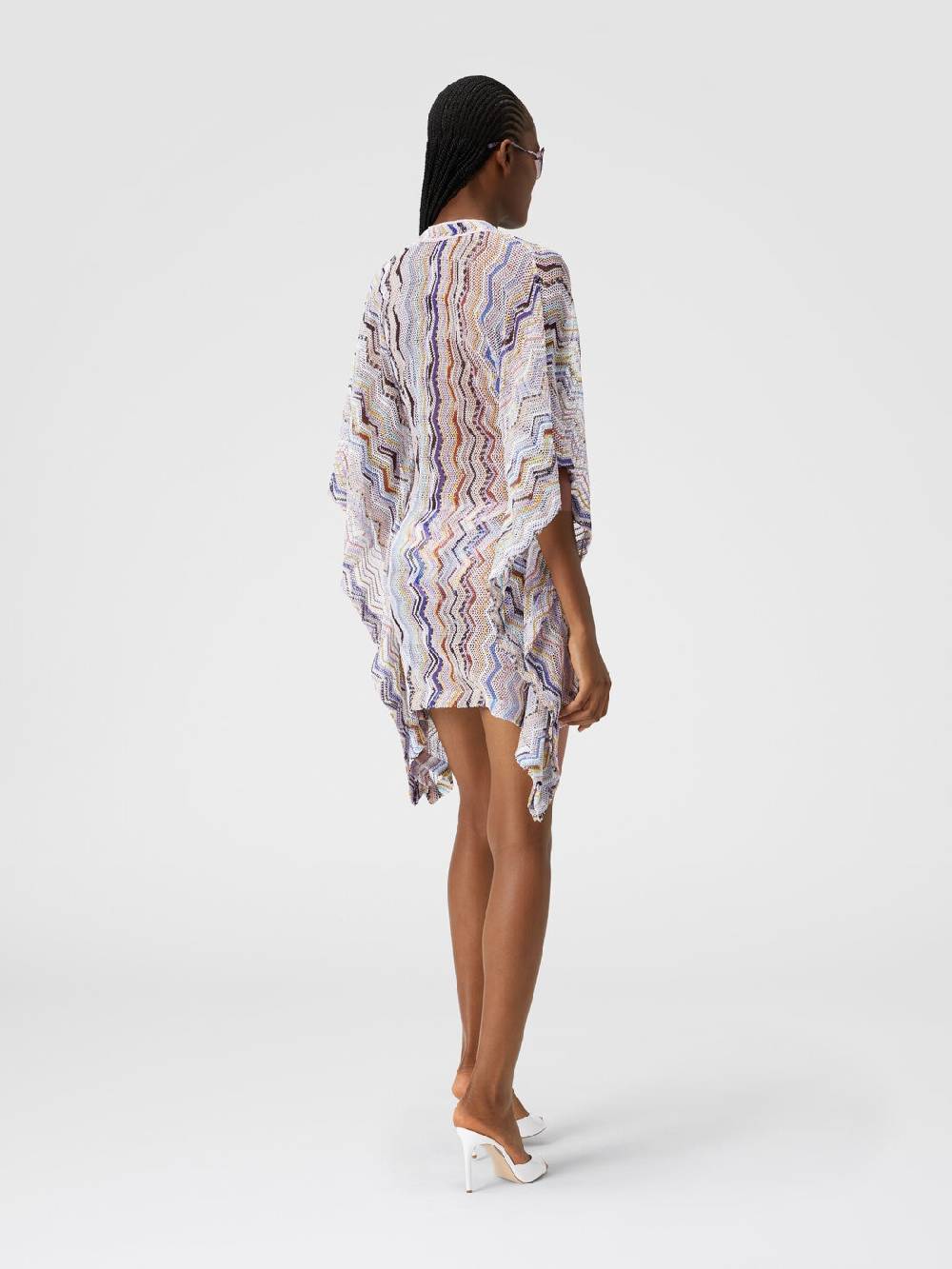 Missoni Caftano copricostume corto in crochet zig zag con lurex Ultimi tre giorni