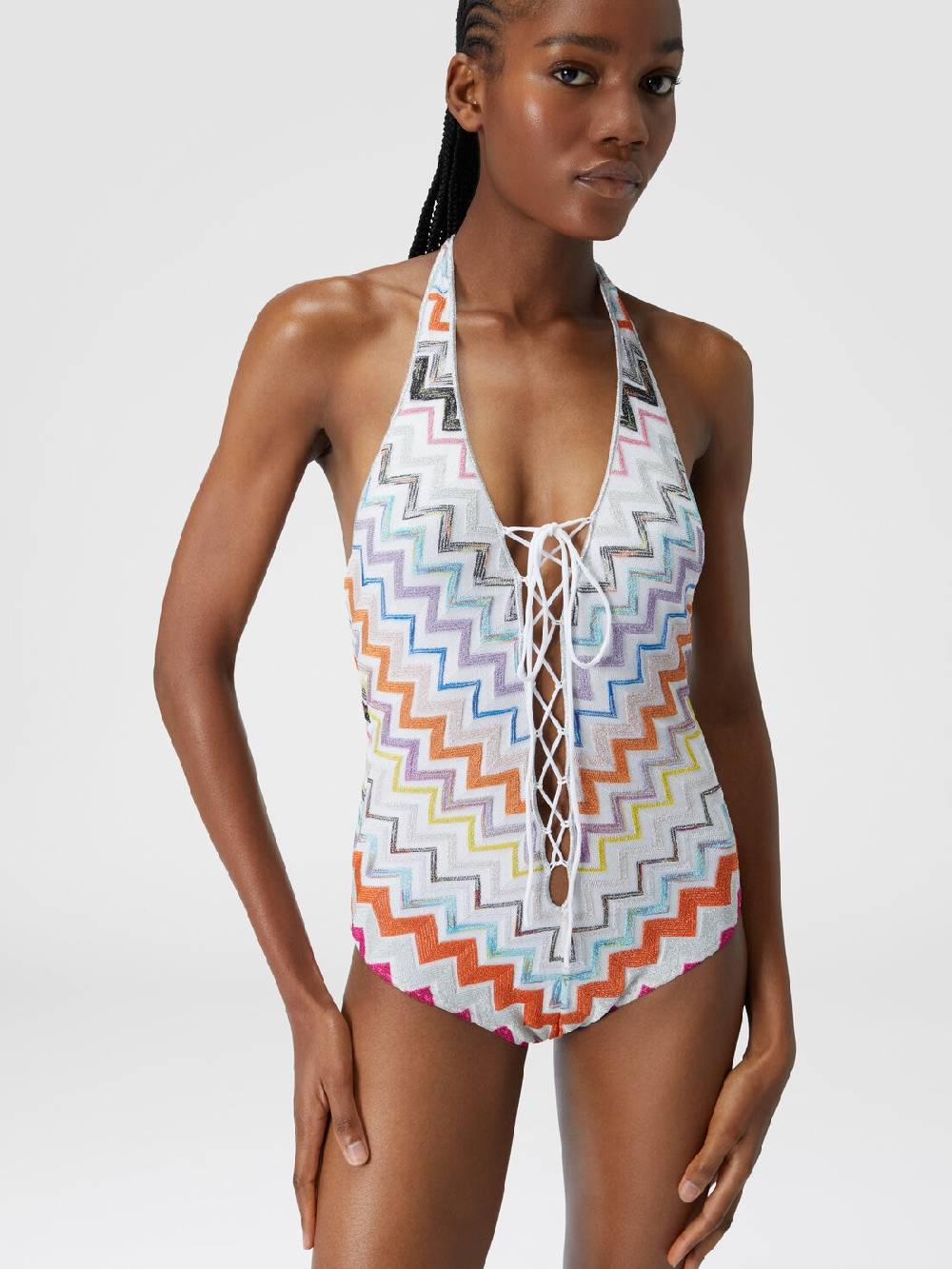 Missoni Costume intero in viscosa zig zag con lurex ACQUISTA ORA