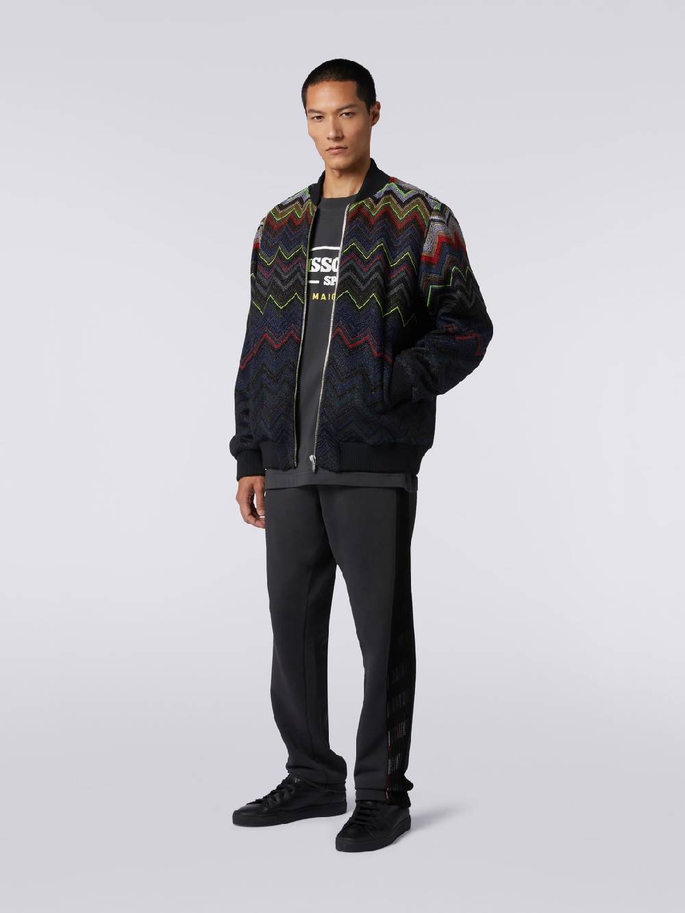 Missoni Bomber in misto lana e cotone chevron in collaborazione con Mike Maignan Latest stili